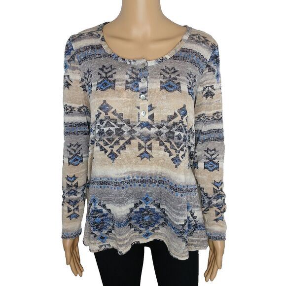 Jody California Tops - Jody California Womens Small Aztec Tunic Soft Lightweight Made in USA Top Blouse
